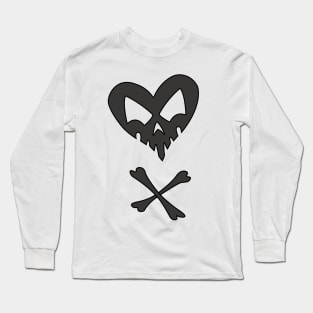 Skull Heart Long Sleeve T-Shirt